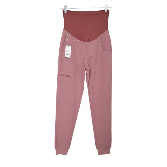 Figs Zamora High Wasited Maternity Tall Jogger Scrub Pants Size XXS/T Pink NWT - Picture 1 of 6